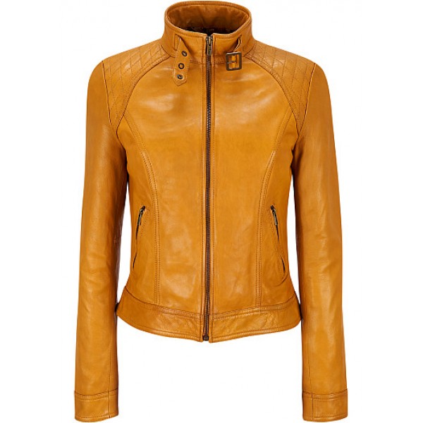 Black Rivet Stand Collar Lamb Scuba Jacket w/ Quilted Shoulders